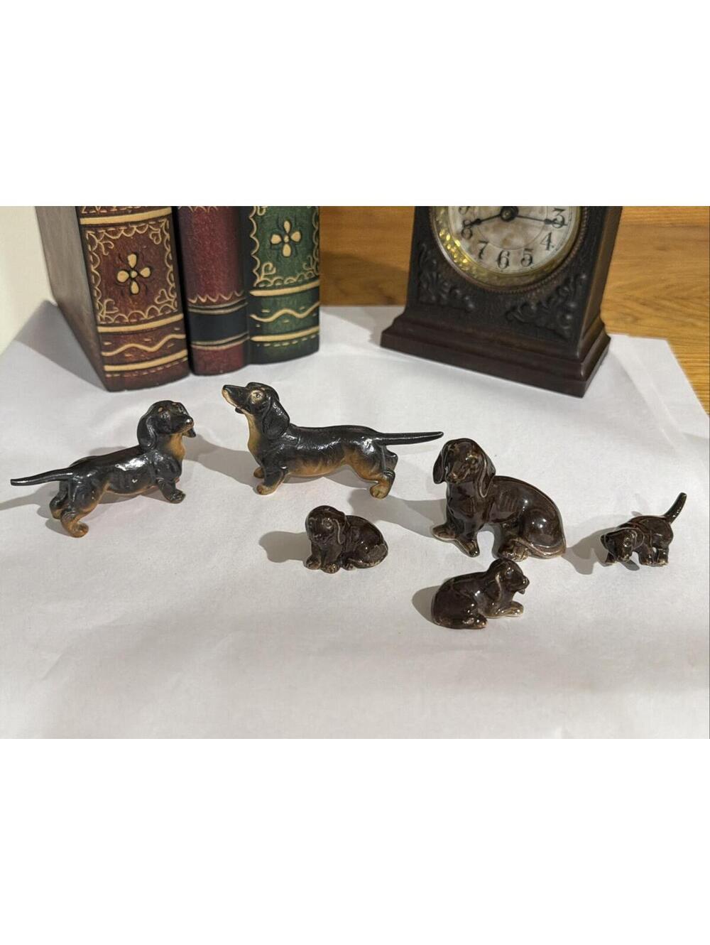 Lot Vintage Bone China Miniature Dachshund Dogs Puppies Mom Dad Pups